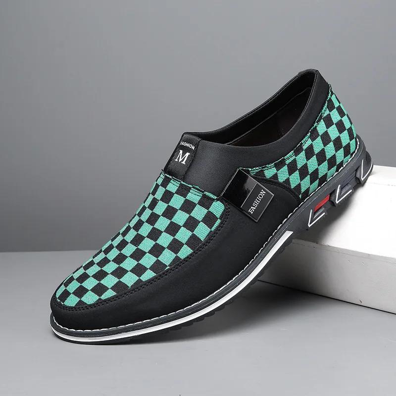 Fashion Brand 2024 Leather Shoes for Men Luxury Business Leather Shoes Men's Office Loafers Breathable Slip on Shoes Men Work Footwear