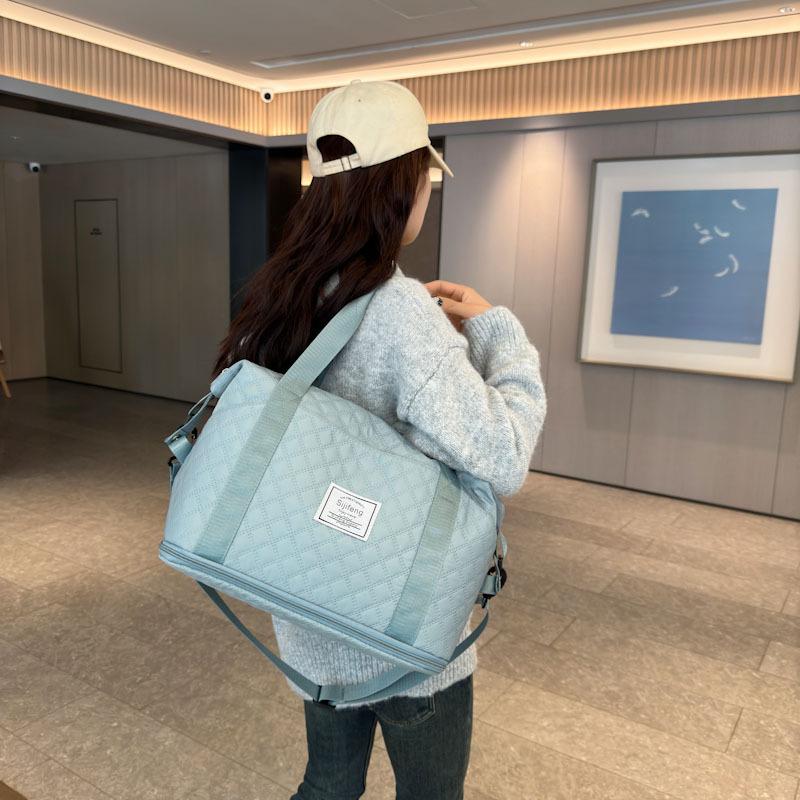Travel Bag Dry and Wet Separation Fitness Bag Large Capacity Expandable Boarding Bag Sports Shoulder Messenger Delivery Bag