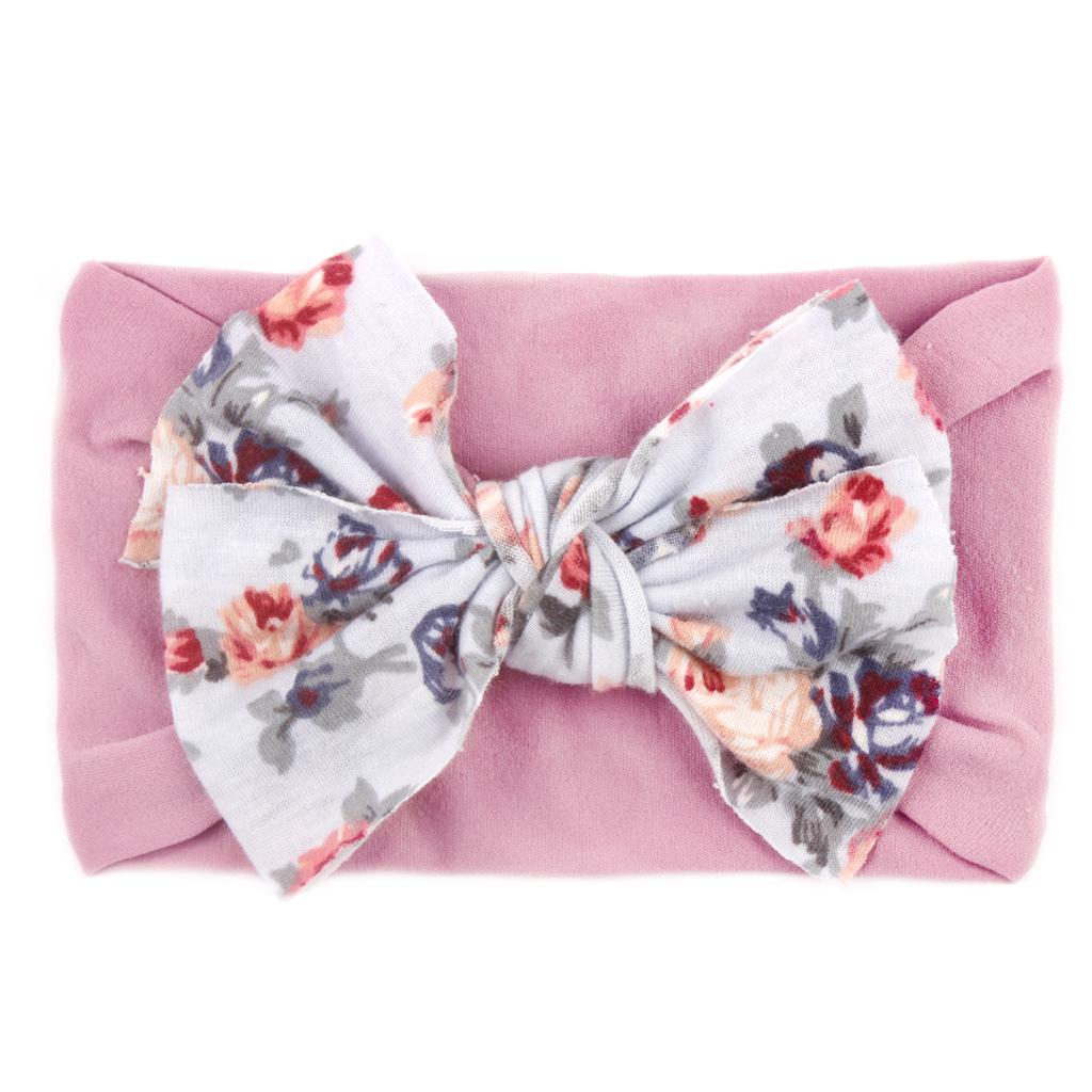Bohemian Style Elastic Bow Nylon Headband for Babies and Kids