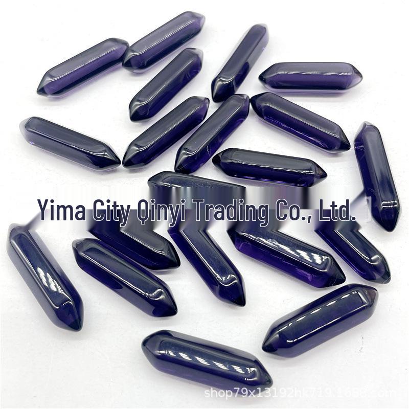 Natural Agate Gemstone Hexagonal Bullet Head Crystal Pendant Jewelry