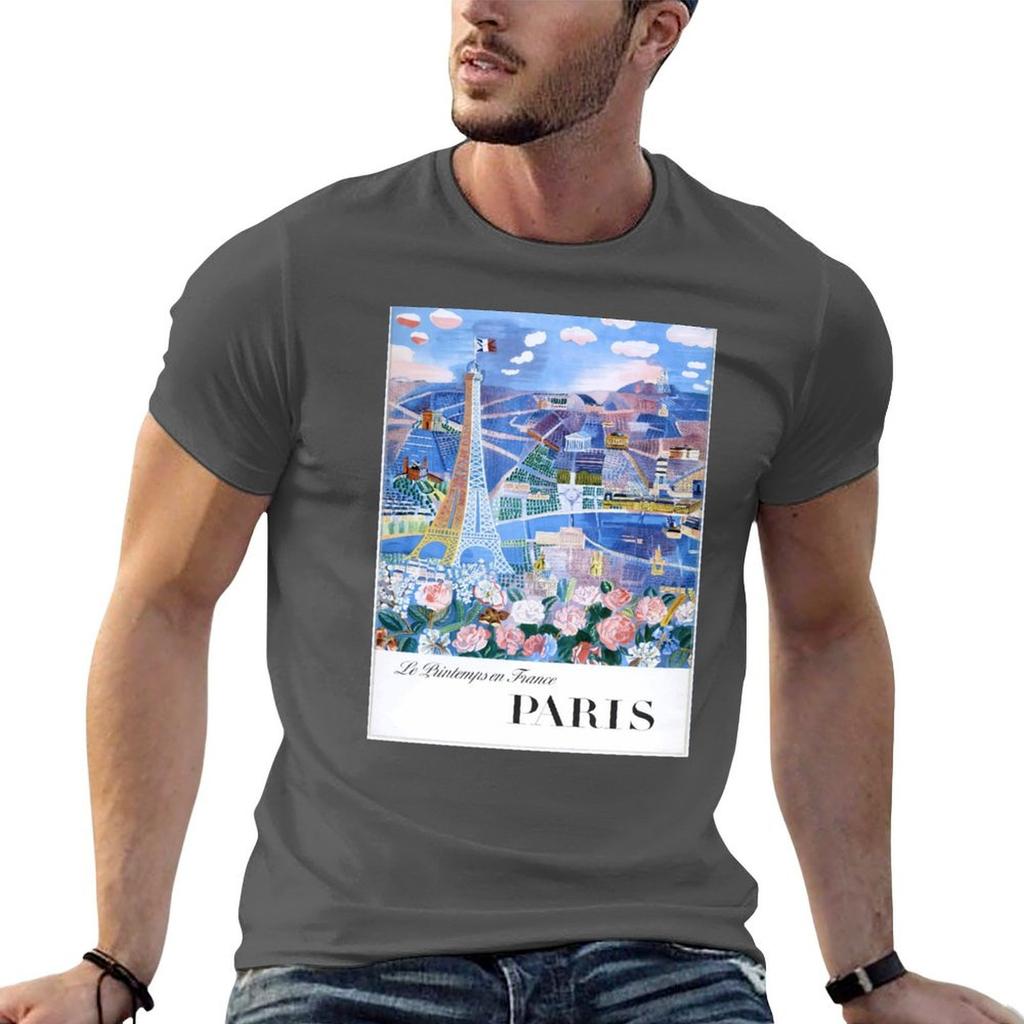 1966 Raoul Dufy Le Printemps En France Paris Travel Poster TShirt Soft Cotton Print TShirt