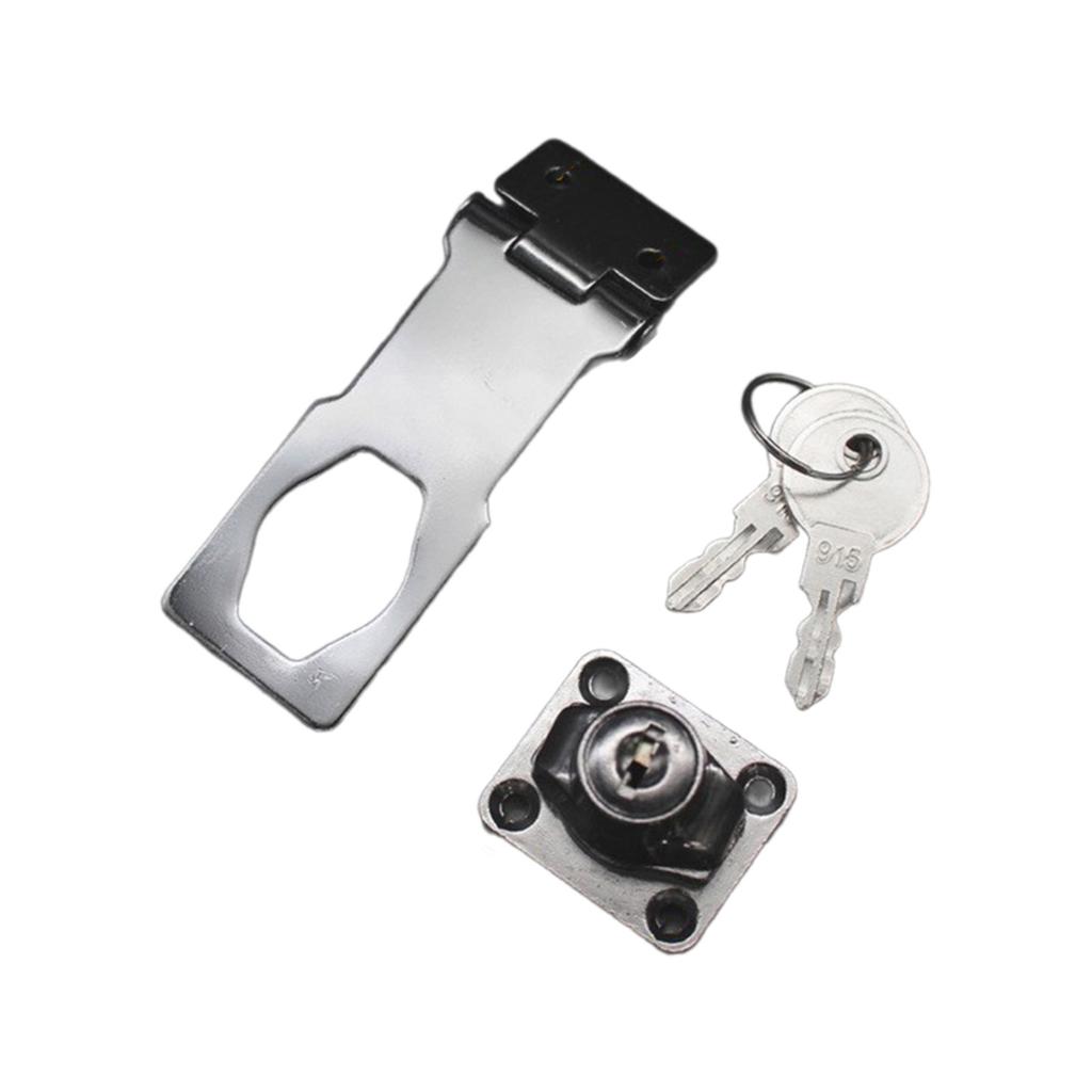 Industrial Locking Hasp Security Door Clasp Lock Safety Padlock Hasp Heavy Duty Safety Hasps with Key for Household