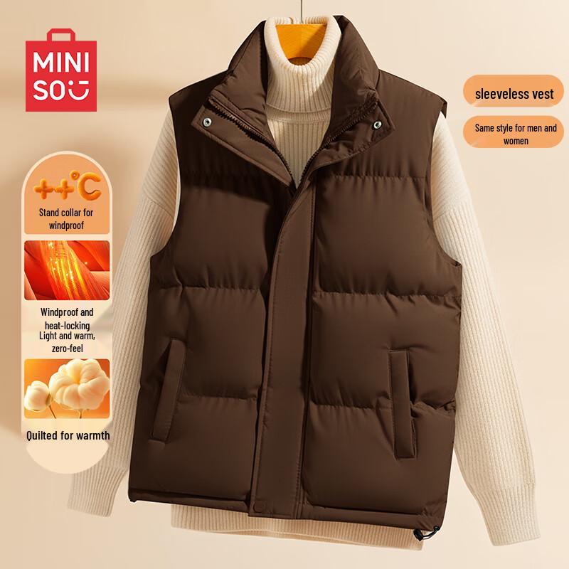 MINISO Men's Winter Warm Stand-Collar Padded Vest