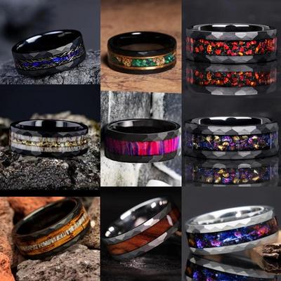Bestseller Buntes Rhombuskanten Edelstahl Ring Set - Einzigartiger und Modischer Schmuck
