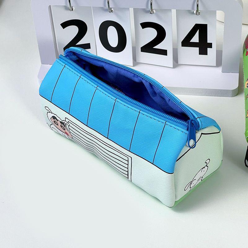 Kawaii Crayon Shin-Chan Pencil Case Large Capacity Pencil Bag Cute Anime Stationery Storage Pouch Multifunctional Cosmetic Bag