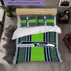 Seattle Seahawks Pattern Microfiber 3Pcs Bedding Set Decor Duvet Cover Set For Bedroom Home Use