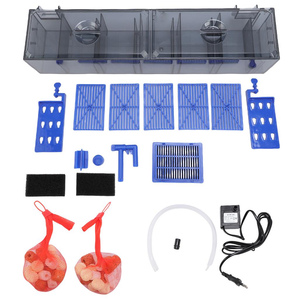 Hang On Aquarium Filter Progressive Filtering Hanging Waterfall Oxygenation Filter for 130L Fish Tank