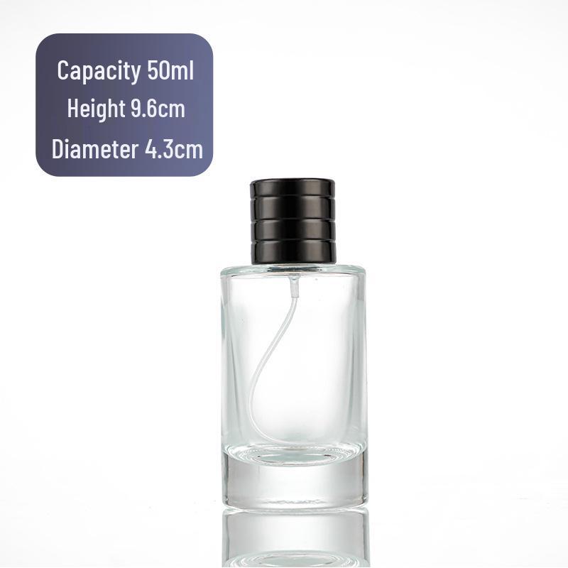 Thick-soled Round-mouth Transparent Fine Mist Refillable Perfume Bottle for Cosmetics and Hydration Samples