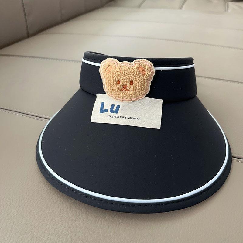 

Bear cute children s sun hat summer sun hat niche empty top boys and girls baby sun hat sun hat Children s average size without windbreak rope