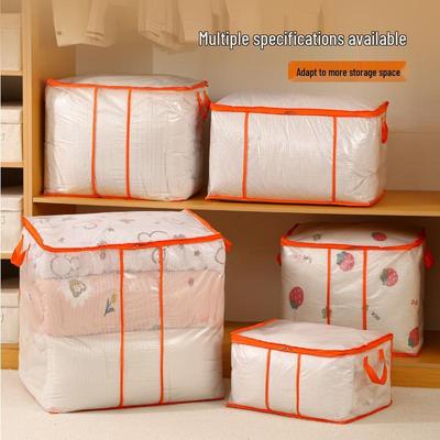Große transparente Steppdecken-Aufbewahrungstasche - Staub- und feuchtigkeitsdichter Organizer für Schlafzimmer & Wohnheim.