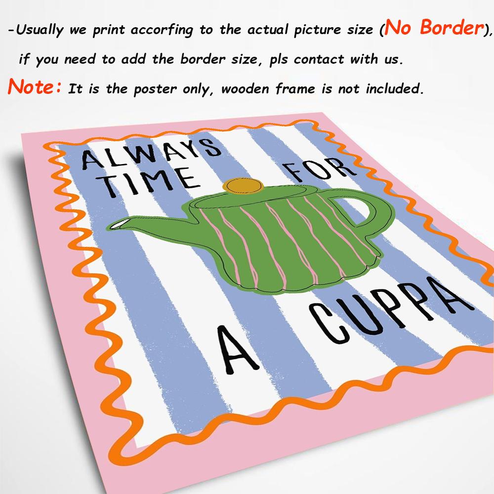 Funny Kitchen Print Espresso Coffee Tea Cup Candles Champagne Wine Posters Wall Art Canvas Painting for Diner Room Decor Picture