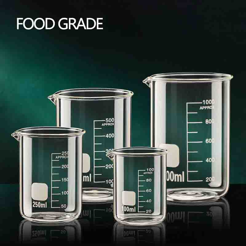 Kitchen Measuring Cup Clear Scale Baking Measuring Cup Laboratory Beaker 50ml/100ml/150ml/250ml/500ml/1000ml Glass Beaker