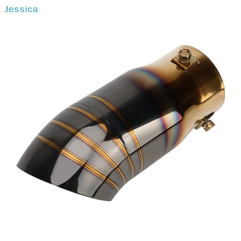 Car Exhaust Muffler Tip - Colorful Titanium Plated Tailpipe Decorative Trim, Universal Stainless Steel Exhaust Pipe