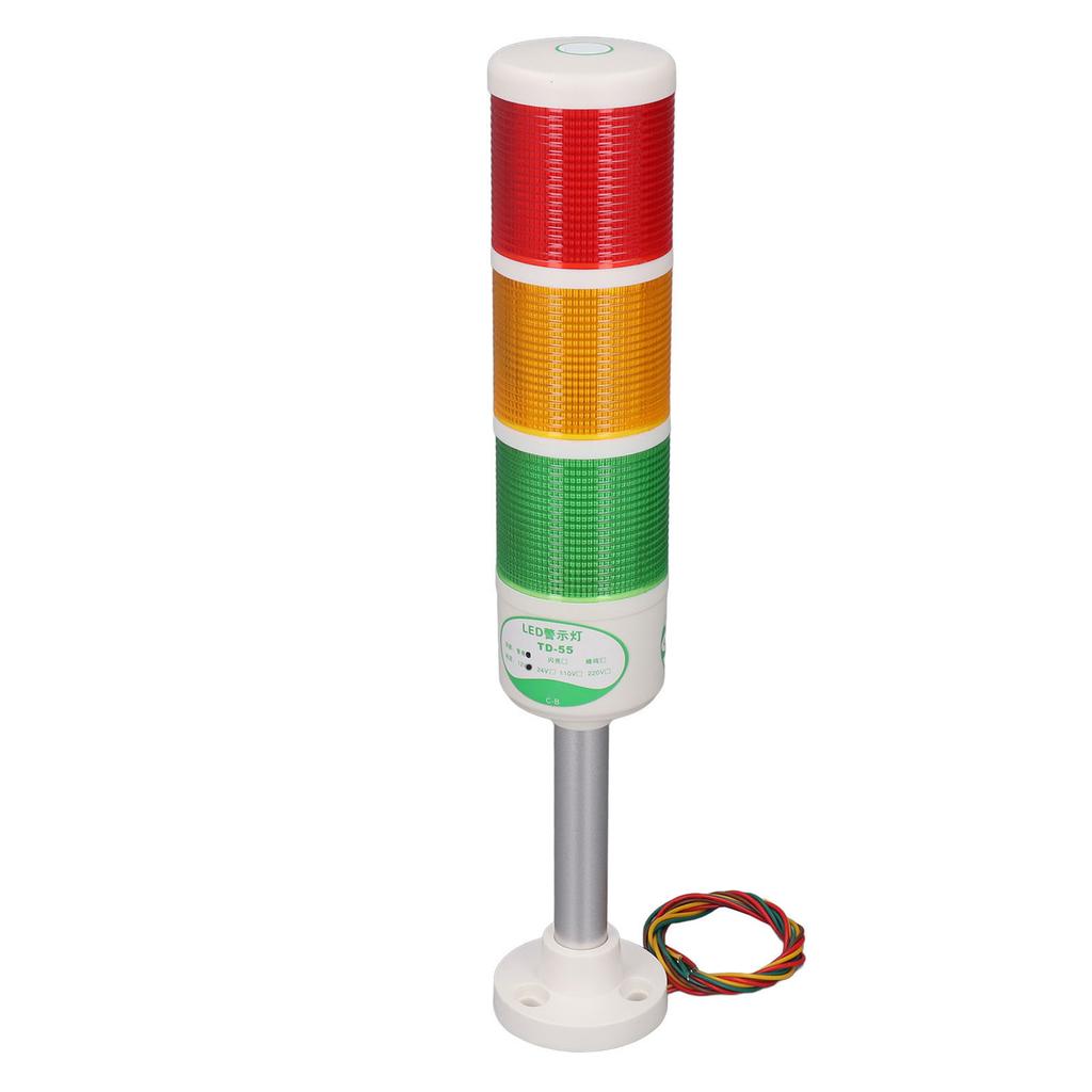 LED Stack Tower Light Industrial Warning Column Signal Indicator Lamp Beacon NO Flashing 3 Layer 12V