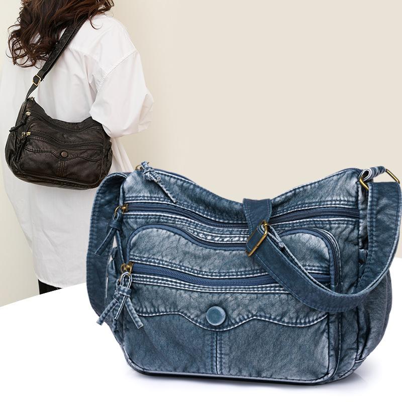 

Простая и универсальная женская сумка среднего возраста, рюкзак из мягкой кожи, сумка через плечо на одно плечо.