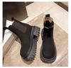 Fashion Women's Shoes Autumn Winter 2024 New Fashion Slip-on Solid Color Outdoors Wear Resistant Female Shoes Round Head Ladies Boots