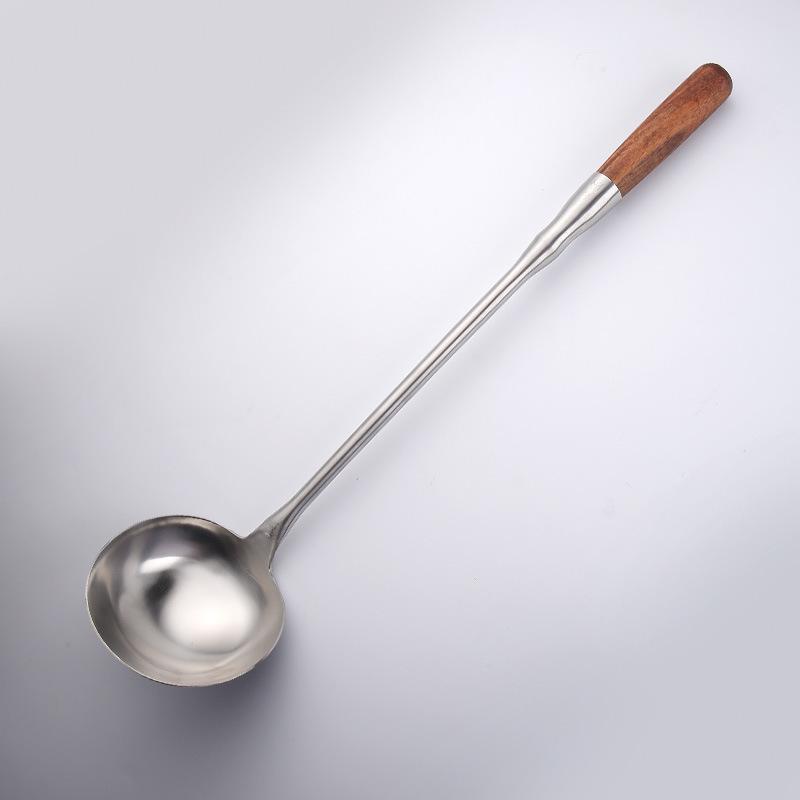 Stainless Steel Extended and Thickened Stir-frying Spoons, Large Spatulas, Rice Spoons, Strainers, and Kitchen-specific Serving Spoons