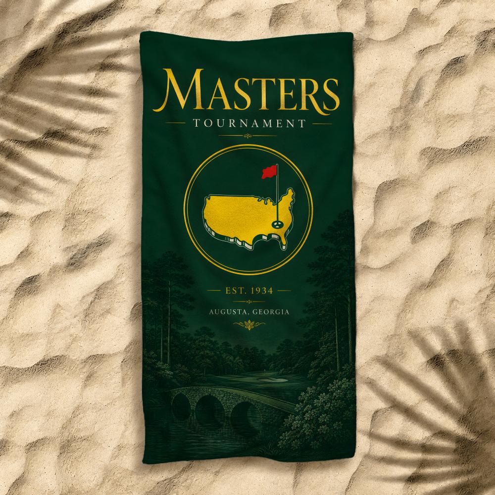 Event Art m-Masters Tournament Towel Towel Soft Pool Gift For Travel Gym Shower Cool Camping Quick Dry Sports  Large Beach Towel