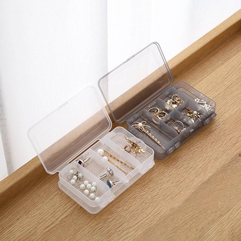 Elegant Jewellery Display Holder Space Saving Jewelry Storage Box Practical 2 Layer Plastic Organizers for Women