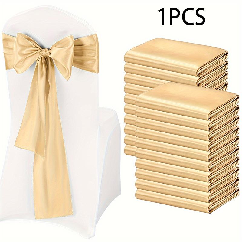 Satin Chair Sashes Wedding Chair Bow Knot Ribbon Tie For Wedding banquet ThanksgivingParty HotelBirthdayBanquet Chair Decoration