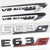 3D Letters For Cars E63S AMG W212 W213 Rear Trunk Sticker Fender Trim Badge V8 Biturbo 4matic Emblem Logo Accessories