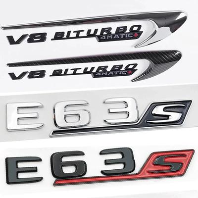 3D dopisy pro auta E63S AMG W212 W213 Nálepka na zadní kufr Odznak lemování blatníku V8 Biturbo 4matic Emblém Logo Příslušenství