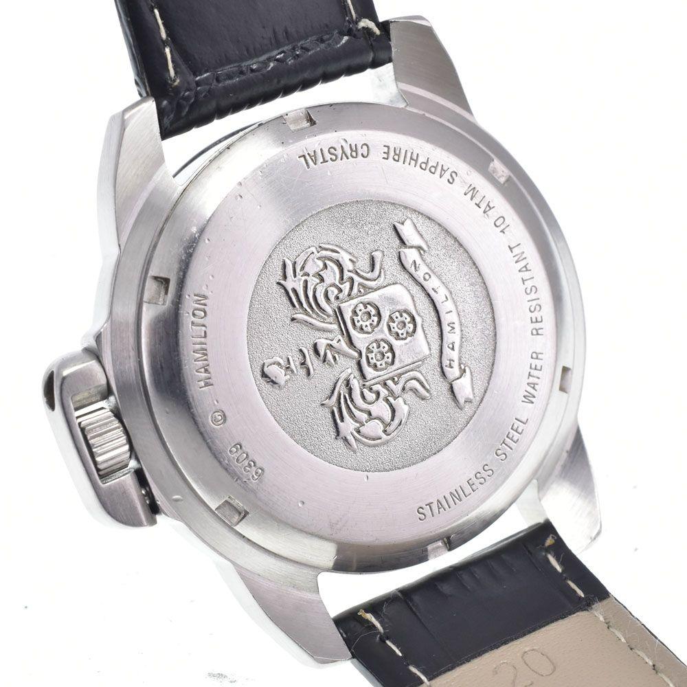 Used Hamilton HAMILTON 6309 Khaki Date Black Quartz Men's Watch Q#149072