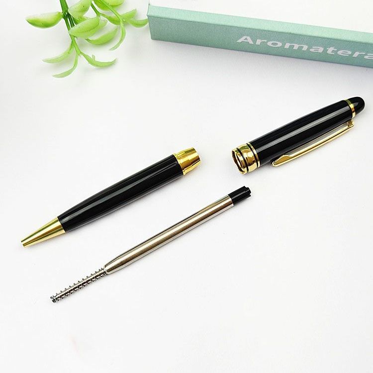 Metal Durable Ballpoint Pen Rotating Pocket-size Pen Portable BallPoint Pen Small Oil Pen Business Signature Pen Exquisite Writing Tool