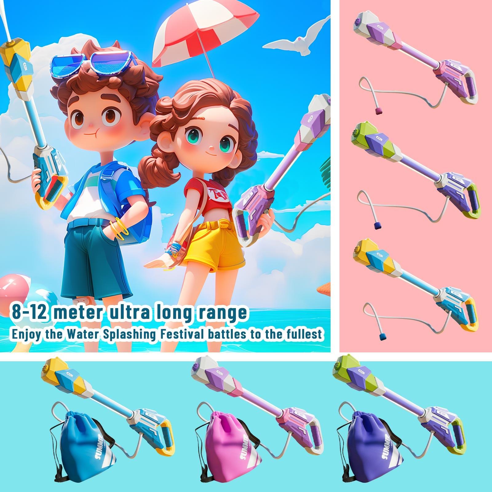 

Drifting High Pressure Backpack Water Bag Ultra-long Range Water Splashing Festival Water Fight One Size