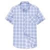 Men's Short Sleeve Plaid Shirt  Checked Design Classical Casual Summer Shirt