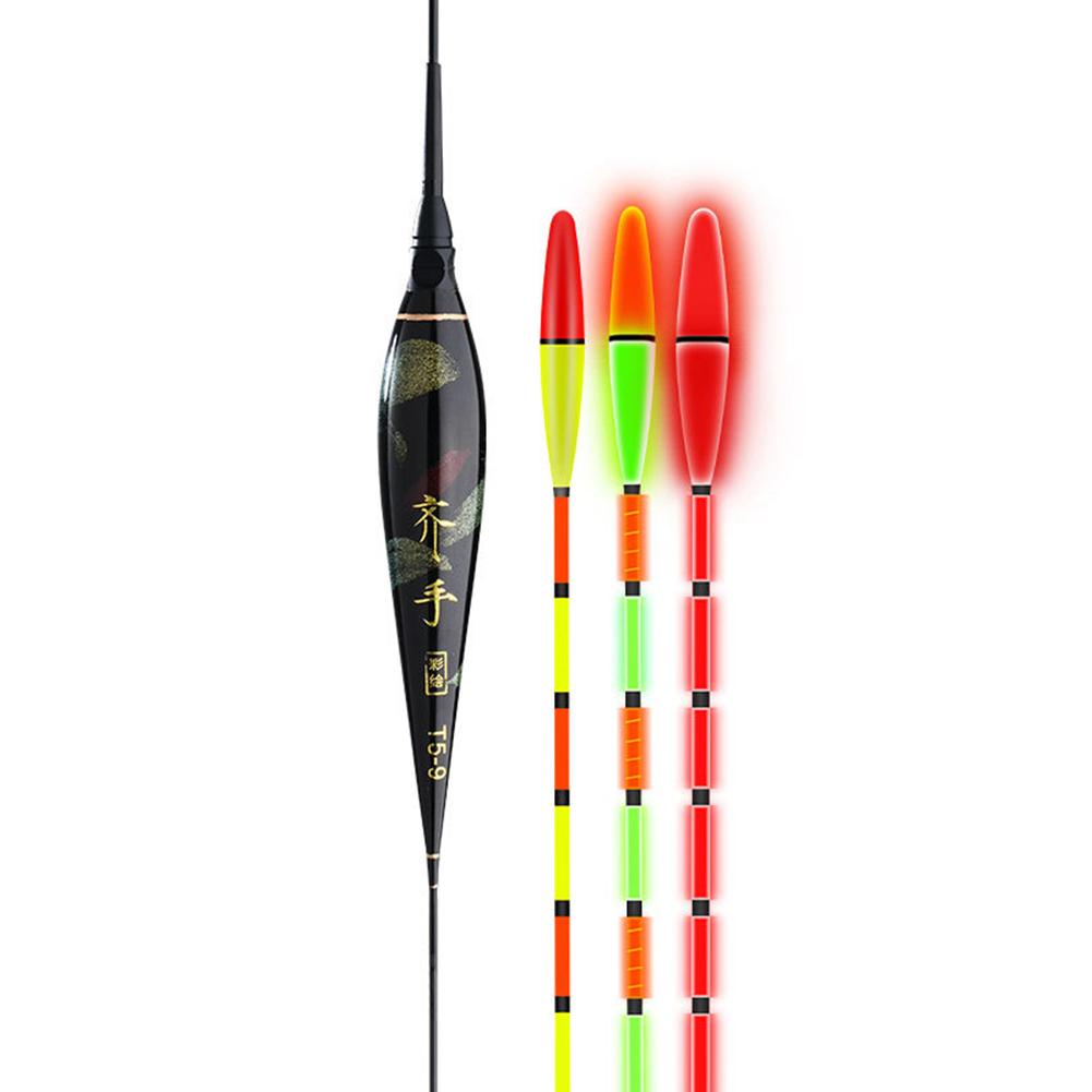 2-10 Sets Leuchtstab Schwimmer Elektrische Angelposen Verbundwerkstoff Verdicktes Auffälliges Bisshaken Farbwechselnd Nacht