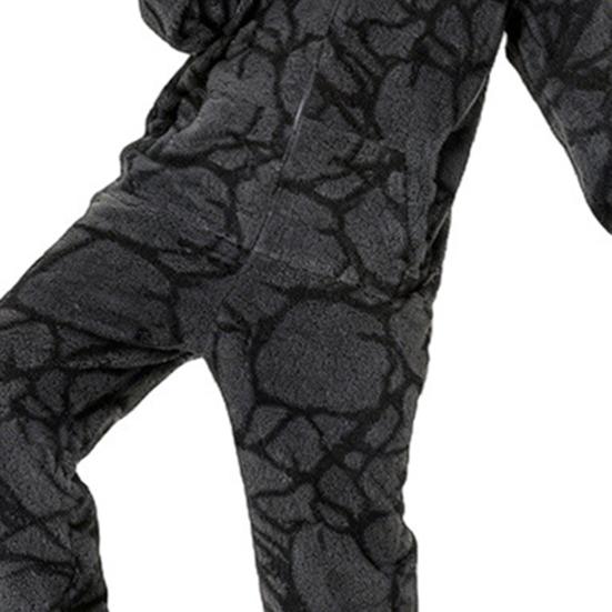 Vinter Unisex Köttätande Blomma Onesie Pyjamas Flanell En Del Sovkläder Långärmad Huva Julpyjamas Loungewear