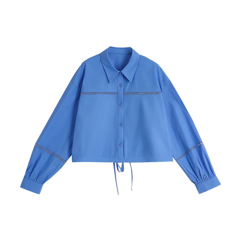 Chuyu Women's Hollow Lace Cotton Shirt