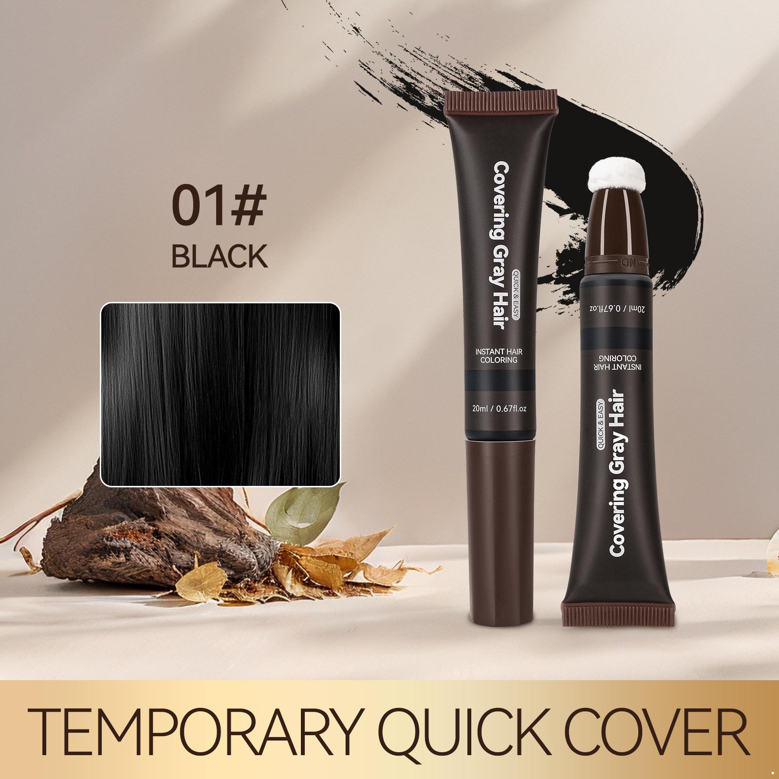 1PC Grey Hair Cover Stick, Quick Application Hair Shading Sponge Pen for Root Touch-Up & Filler, Gentle Formula One Size