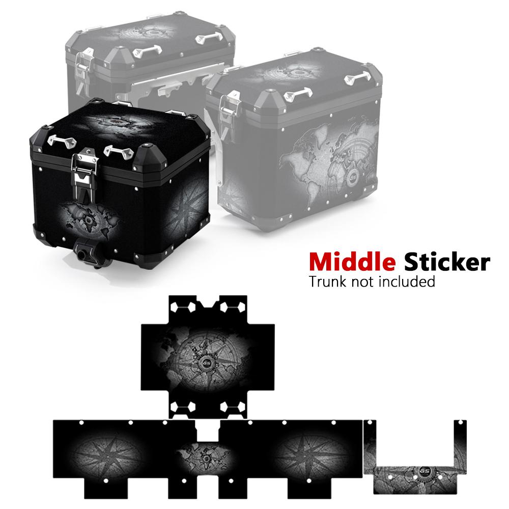 

New Middle Stickers Side Case PVC Sticker Motorcycle Trunk Set Decals For BMW R1250GS Adventure R1200GS ADV F850GS F750GS