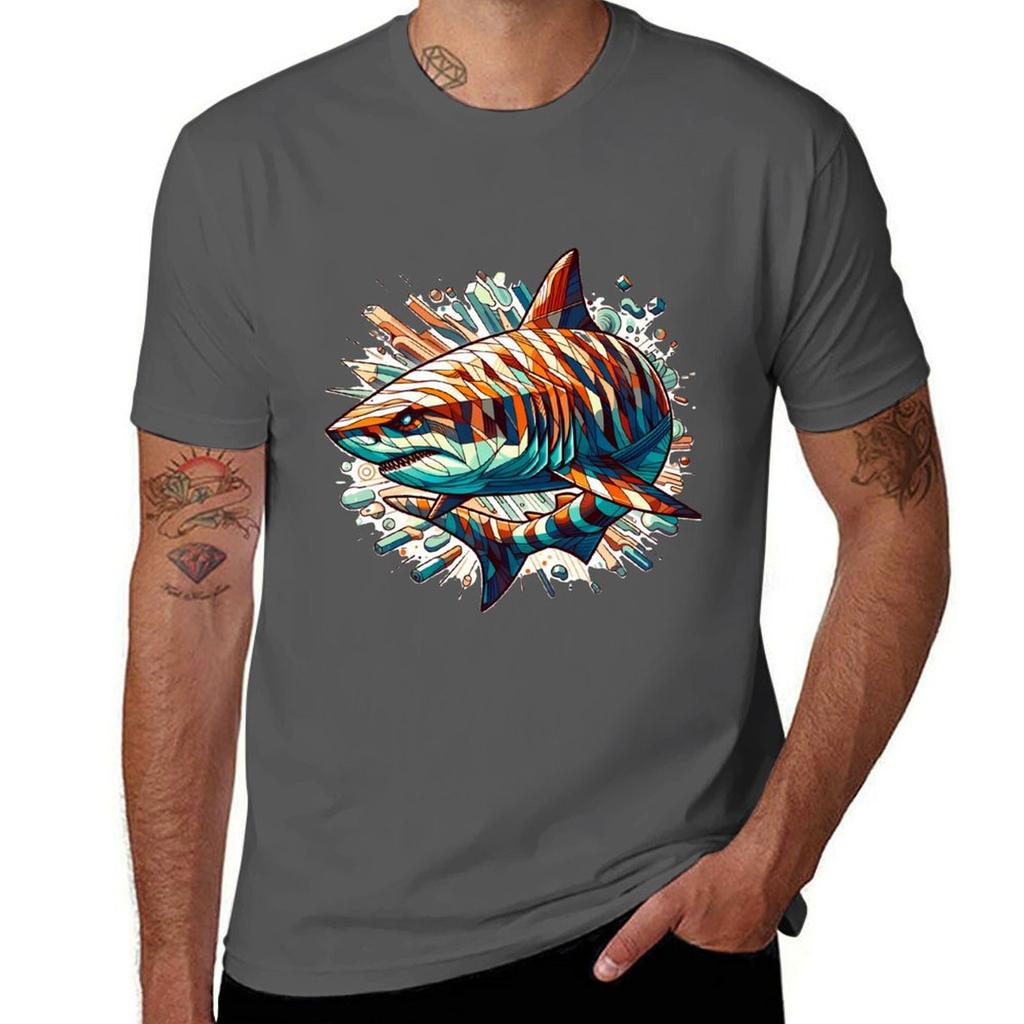 Funny Shark TShirt Outdoor Sports Short Sleeve Top