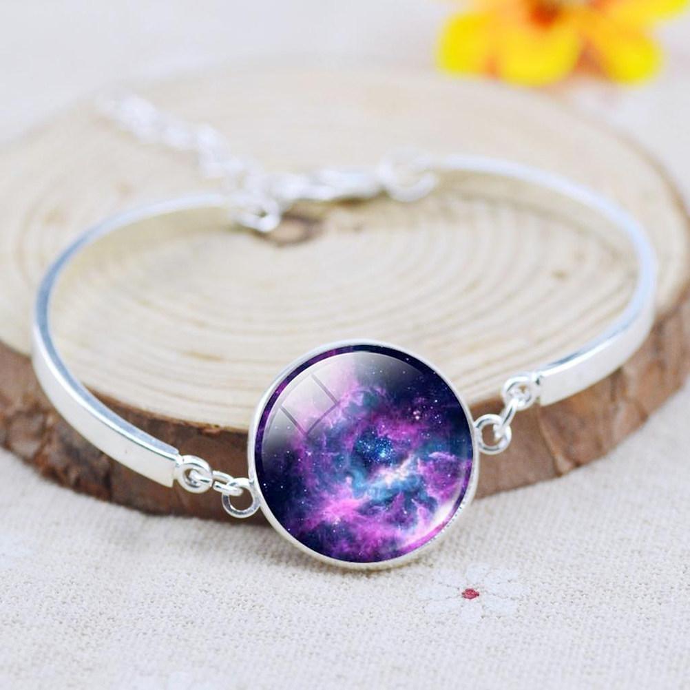 3Pcs Noble Galaxy Jewelry Set for Women Beautiful Shining Necklace Earrings Bangle Set Luxury Gift for Wife Girlfriend Mother
