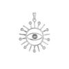 Labradorite Gemstone Evil Eye Sun Pendant 925 Sterling Silver Handmade Jewelry Unisex Pendant