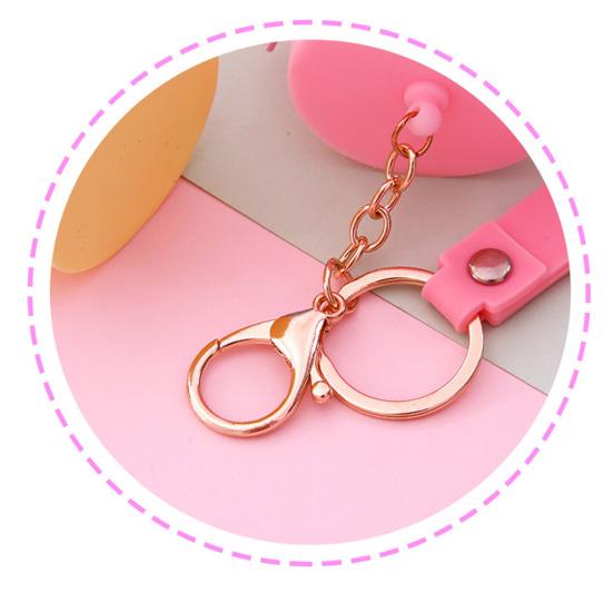 Storage Bag Cartoon Decor Earphone Keys Changes Coin Storage Bucket with Wrist Strap Zipper Closure Portable Keychain Bag Decoration Pendant