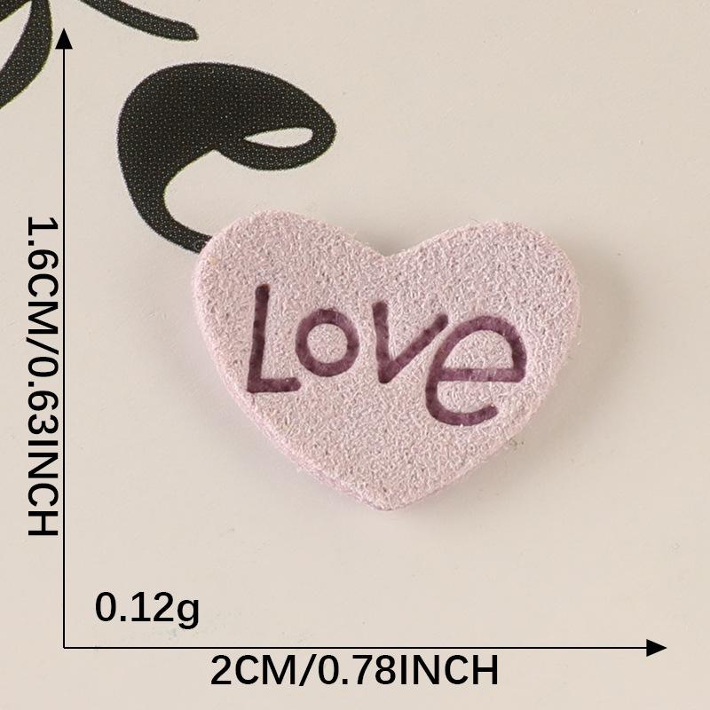 10Pcs/Bag Clothing Accessories Love Letter Leather Label Handbook Diy Embroidery Patch Printed Fabric Label Logo
