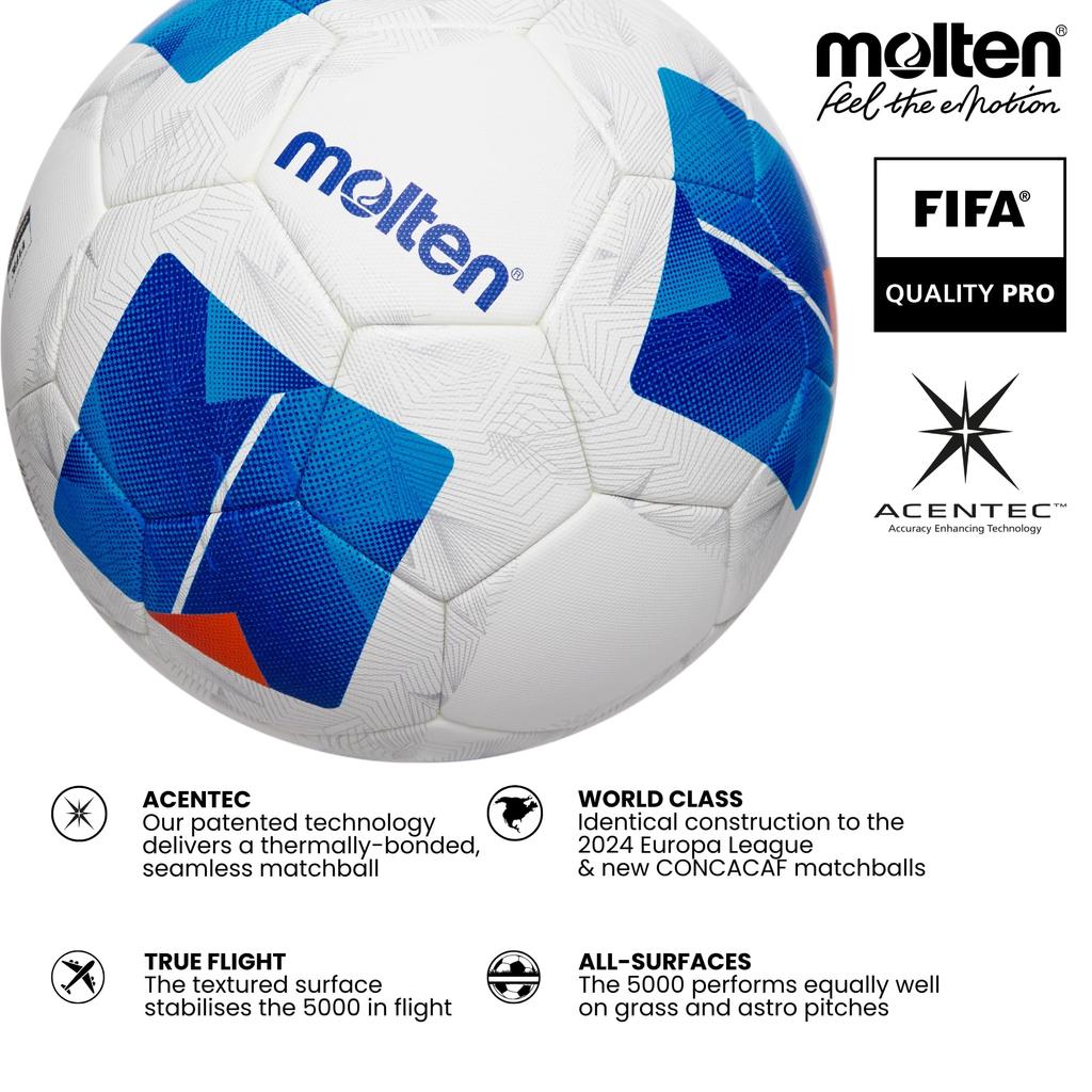 Molten Vantaggio 5000 Soccer Size Official Match F5N5000 Ball, 5, Ball,