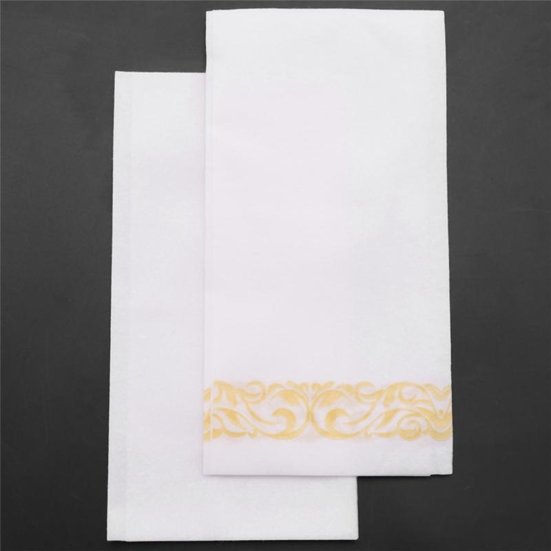 200Pcs Disposable Hand Towels Paper Napkin Bathroom Weddings Party Hotel Napkins Paper Soft And Absorbent Airlaid Paper