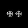 Iris Cross Inlaid Zircon Stud Earrings Unisex Light Luxury Fashion Jewelry