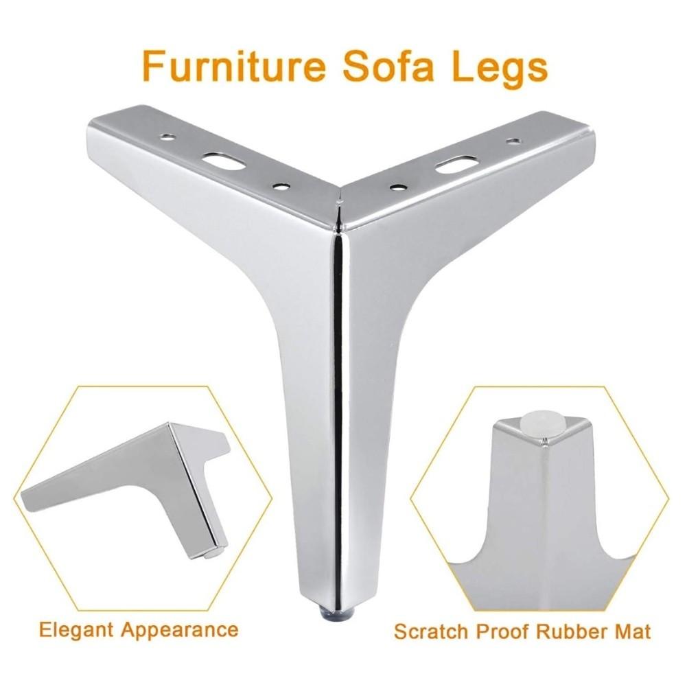 4er-Pack Dreieckige Möbelbeine 15 cm Moderne Metallmöbelbeine für Schränke Sofas und Tische Stützbein Hardware Zubehör