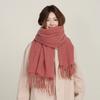 Einfarbiger Punktmuster Quaste Damen Schal Herbst Winter Warm Dicke Schals Alleskönner Trendiger Schicker Schal