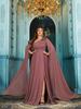 2024 Plus Size V-Neck Chiffon Bridesmaid Dress - Flowy Light Luxury Design.