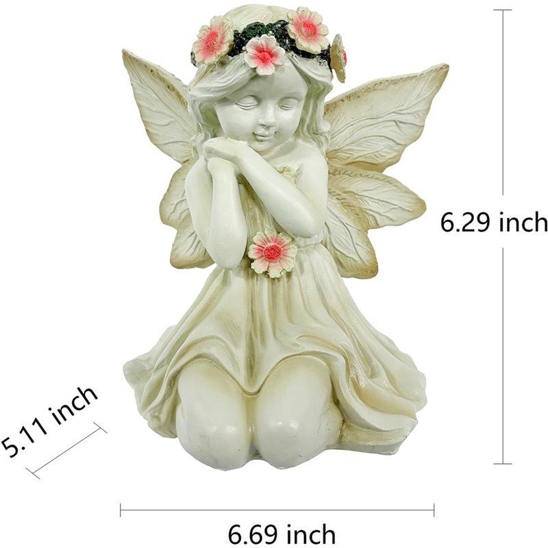 M-Modern-Solar Garden Outdoor Statues Lights,Resin Angel Figurine Light For Patio,Yard,Lawn Ornament,Unique Gifts And Yard Decor