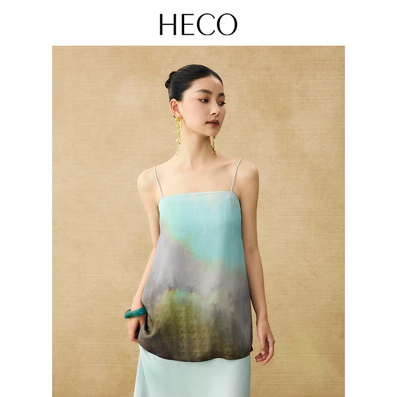 Heco Женский новый китайский стиль акварельный топ-ками M