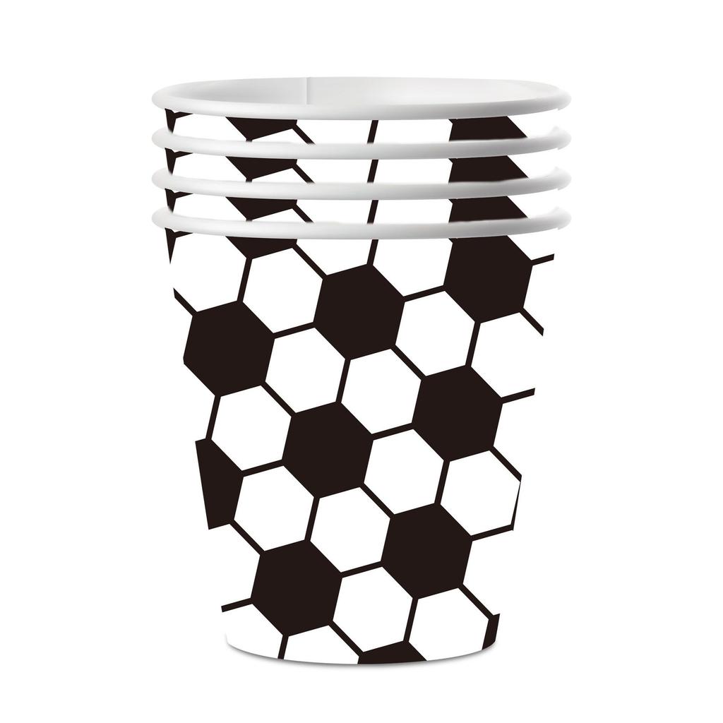 Soccer-Themed World Cup Party Decorations: Disposable Paper Plates, Cups, Napkins, and Tableware Sets