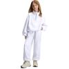 Girls' High-Neck Half-Zip Sweatshirt + Long Pants Sports Fleece Casual Children's Set